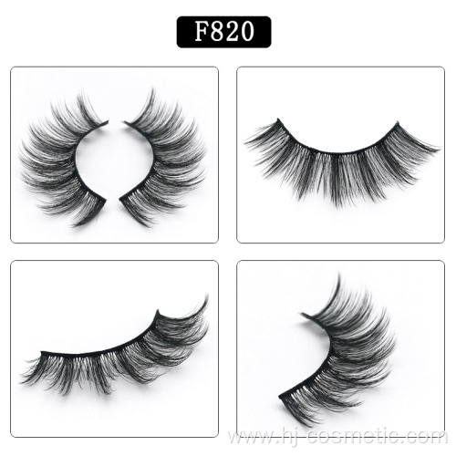 wholesale 5 pairs natural long thick false eyelashes, 3D fake mink eyelashes